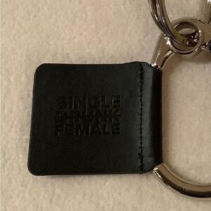 SINGLE DRUNK FEMALE KEY CHAIN KEY FOB  WITH CARABINER NEW